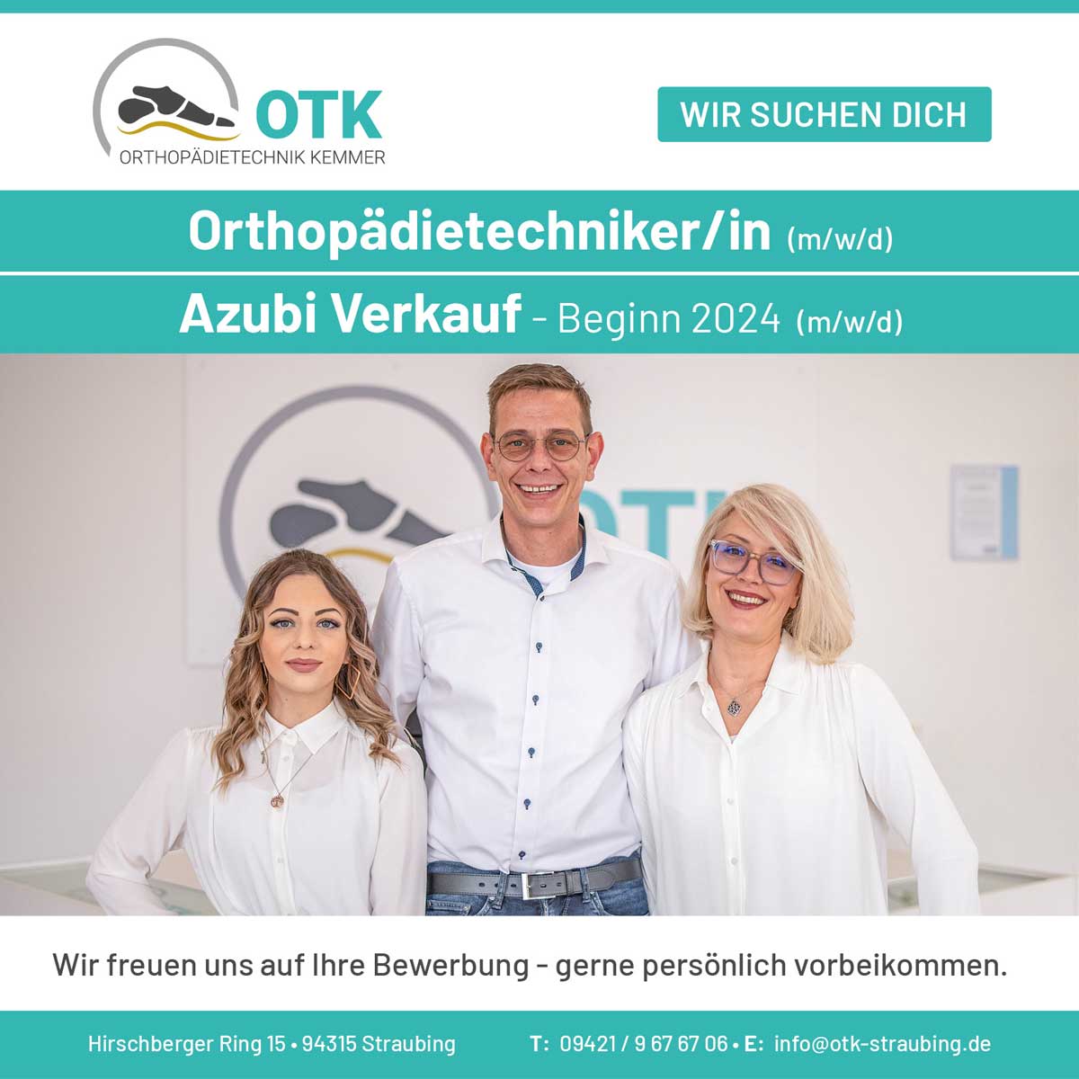 Stellenanzeige Orthopädietechniker/in Straubing bei OTK Kemmer
